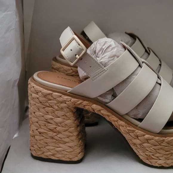 Lisa ☆ VIcky Women\'s Winter White (Cream) Platform Sandals